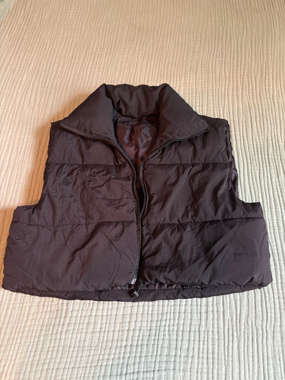Women’s Black Puffer Vest Size XL Full Zip Lightweight Quilted Vest